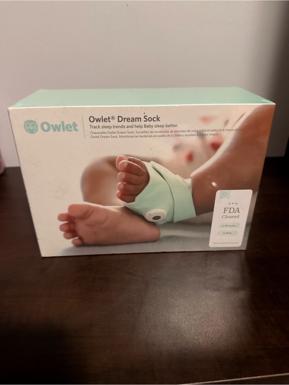 Owlet Dream Sock Baby Sleep Monitor in Mint Green